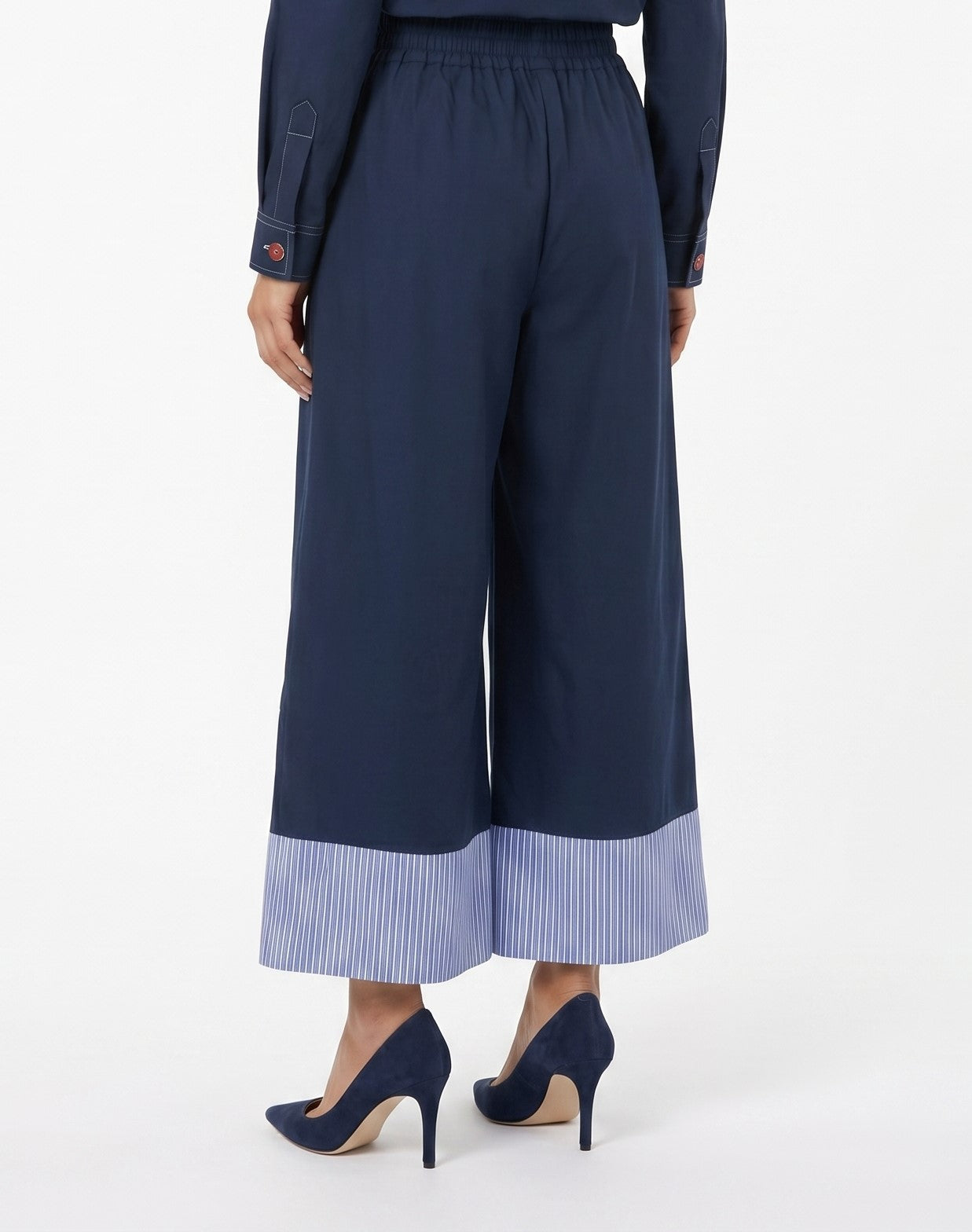 33420 Wide Leg Pleated Culottes Pant - Brown Loft
