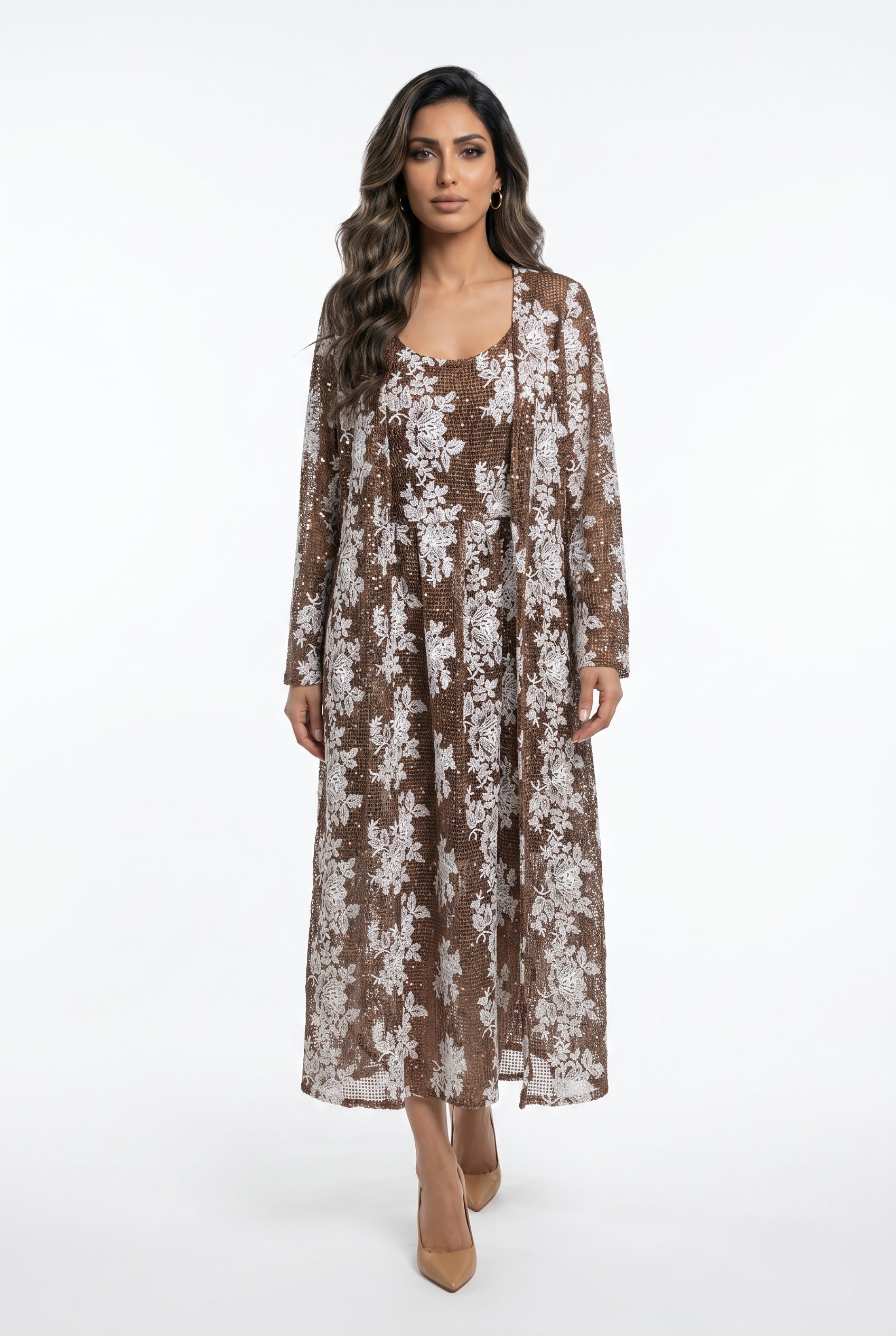 Floral Fishnet Long Cardigan – Marta