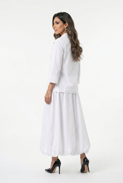 63-6012 Midi Balloon Skirt - Brown Loft