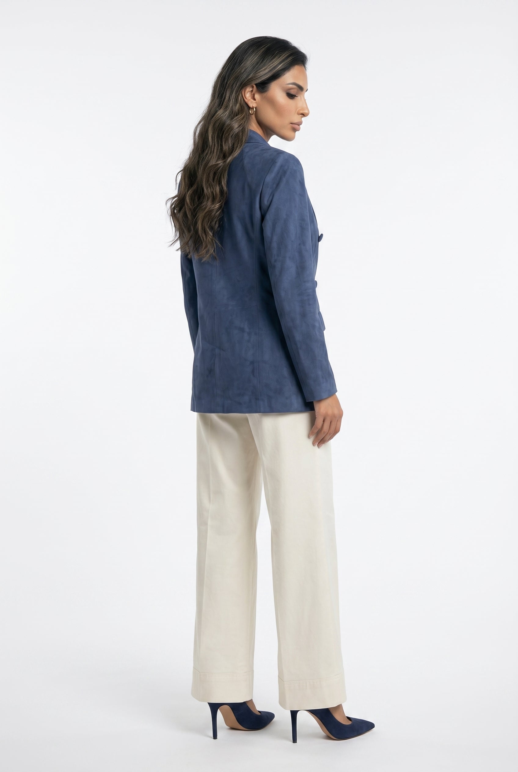 63-1059 Double Breasted Jacket - Brown Loft