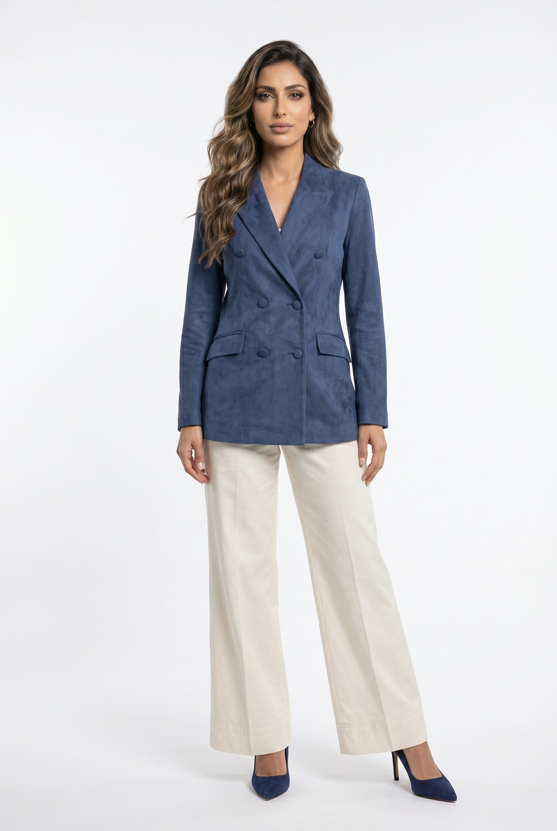63-1059 Double Breasted Jacket - Brown Loft
