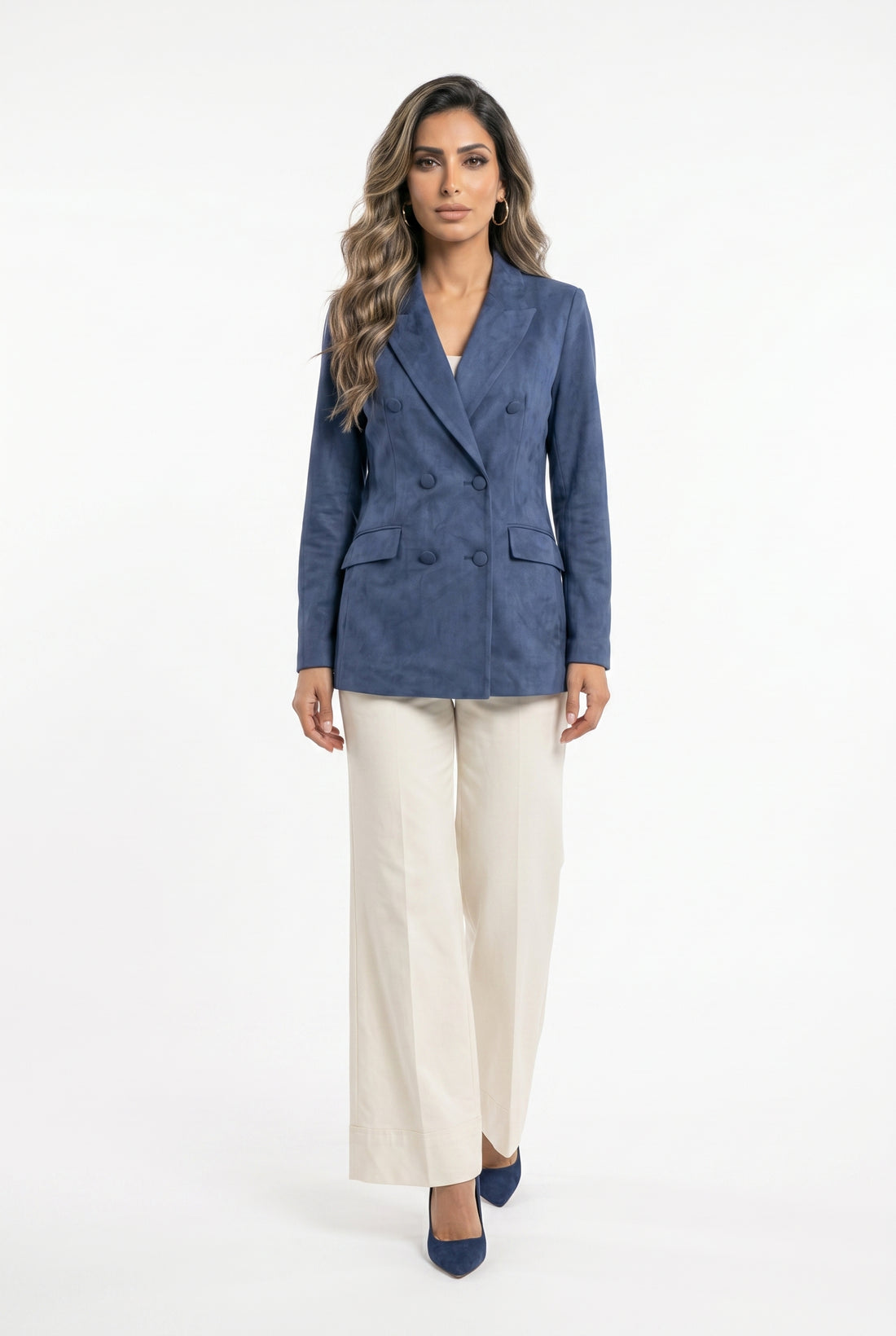 63-1059 Double Breasted Jacket - Brown Loft