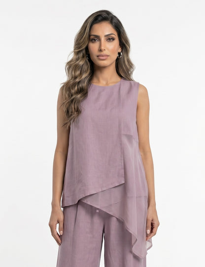 26S-1004 Sleeveless Top - Brown Loft