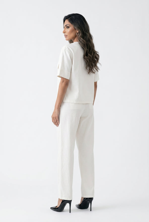 26S-1026/8027 Cropped Shirt Jacket and Pants