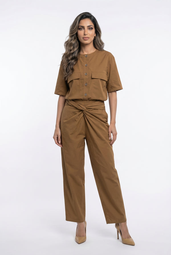 26S-1026/8027 Cropped Shirt Jacket and Pants