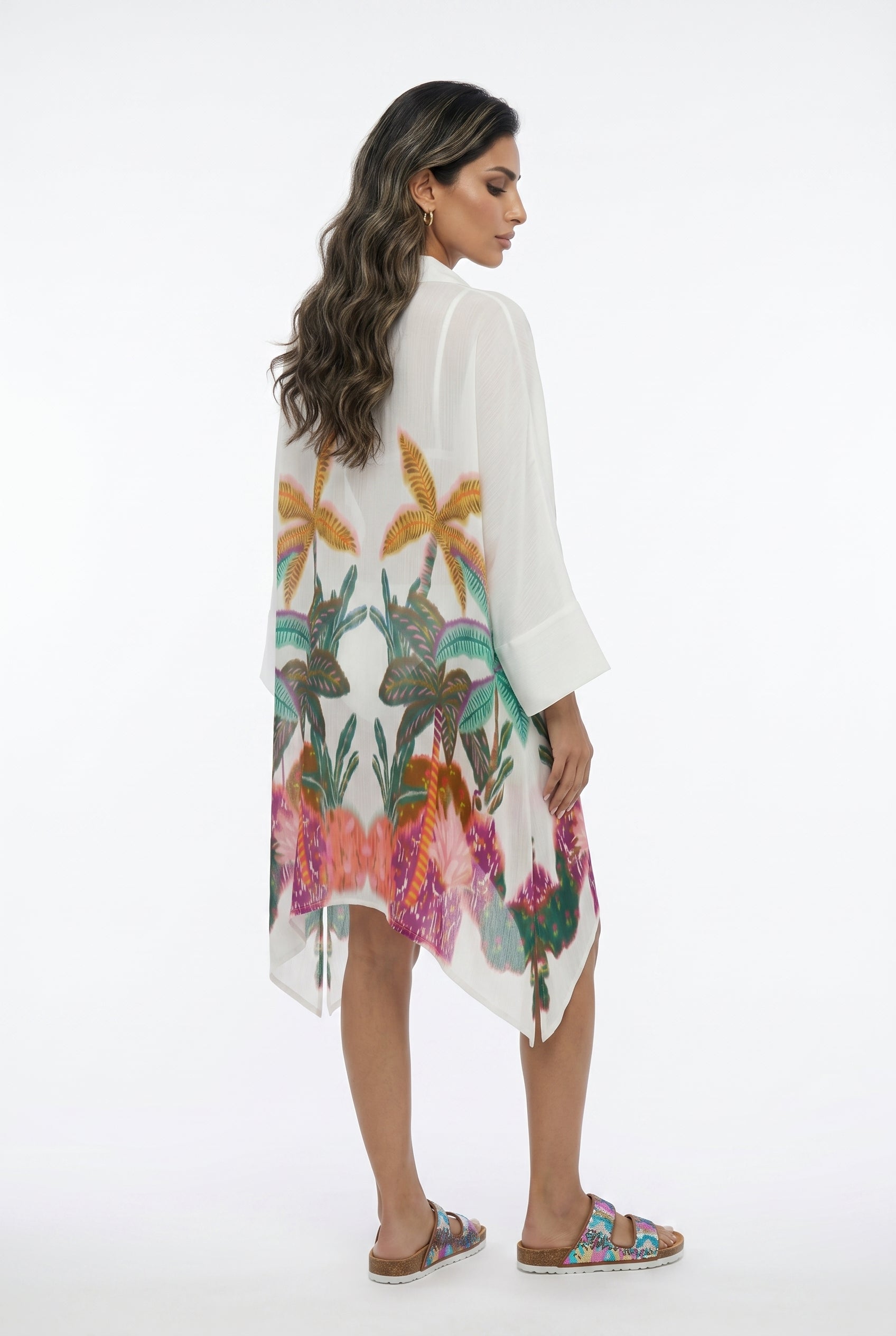LS2615014 Oversized Shirt with Embroidery - Brown Loft