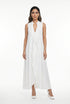 63-3321 Sleeveless Dress with Ruffles - Brown Loft