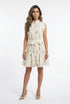 Adriana Sleeveless Belted Dress - Brown Loft