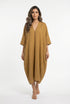 26S-3013 Oversized Linen Blend Kaftan - Brown Loft