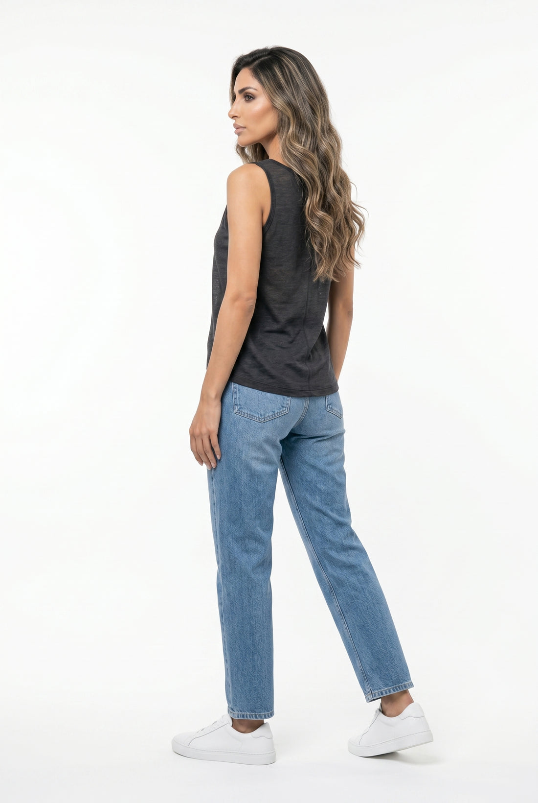 26S-1078 Sleeveless Tank Top - Brown Loft