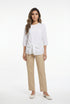 26S-1029 Asymmetric Buttoned Top - Brown Loft