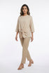 26S-1029 Asymmetric Buttoned Top - Brown Loft