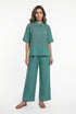 26S-1006/8010 Two Tone Linen Shirt and Pants - Brown Loft