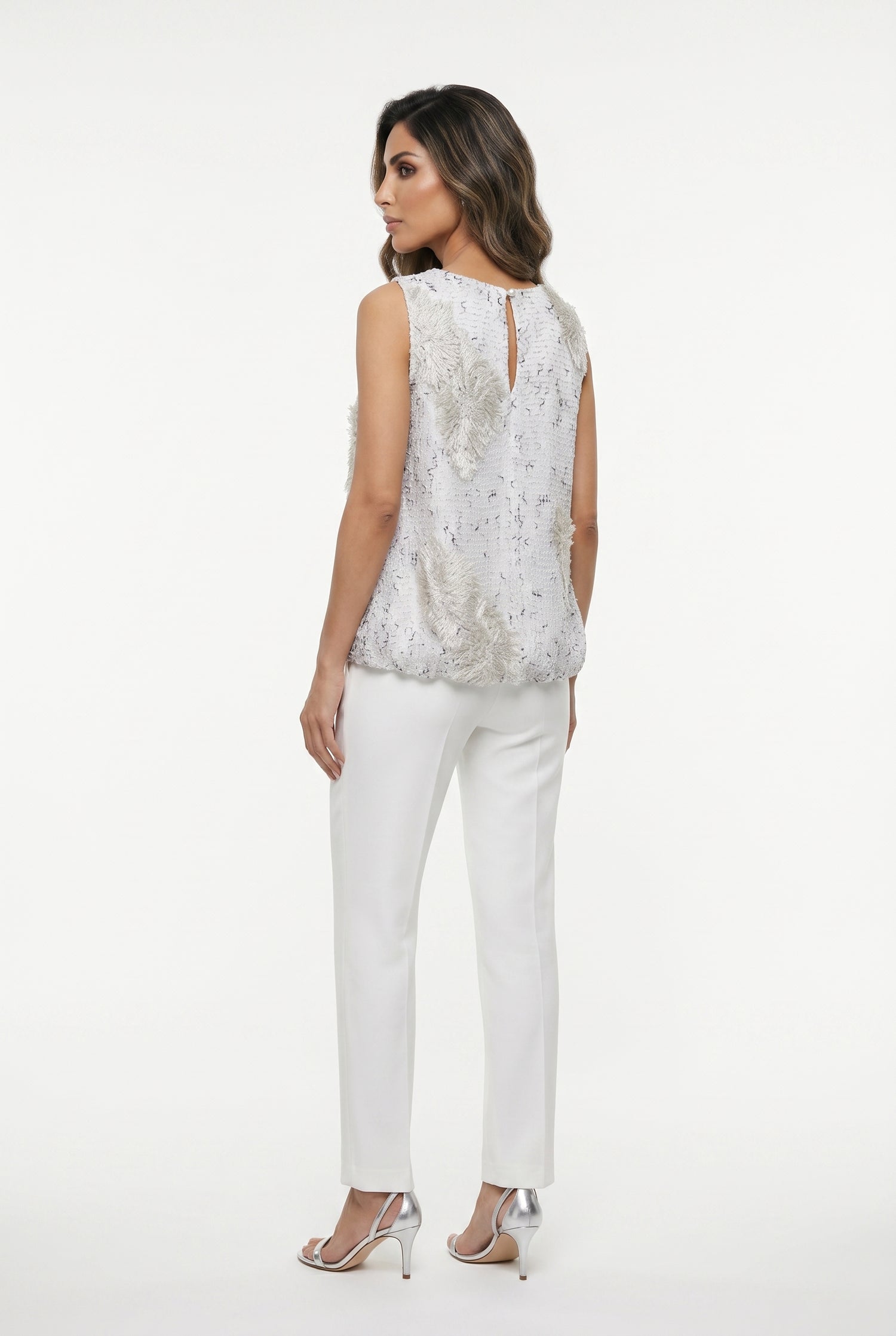 Alyse Crochet Sleeveless Top - Brown Loft