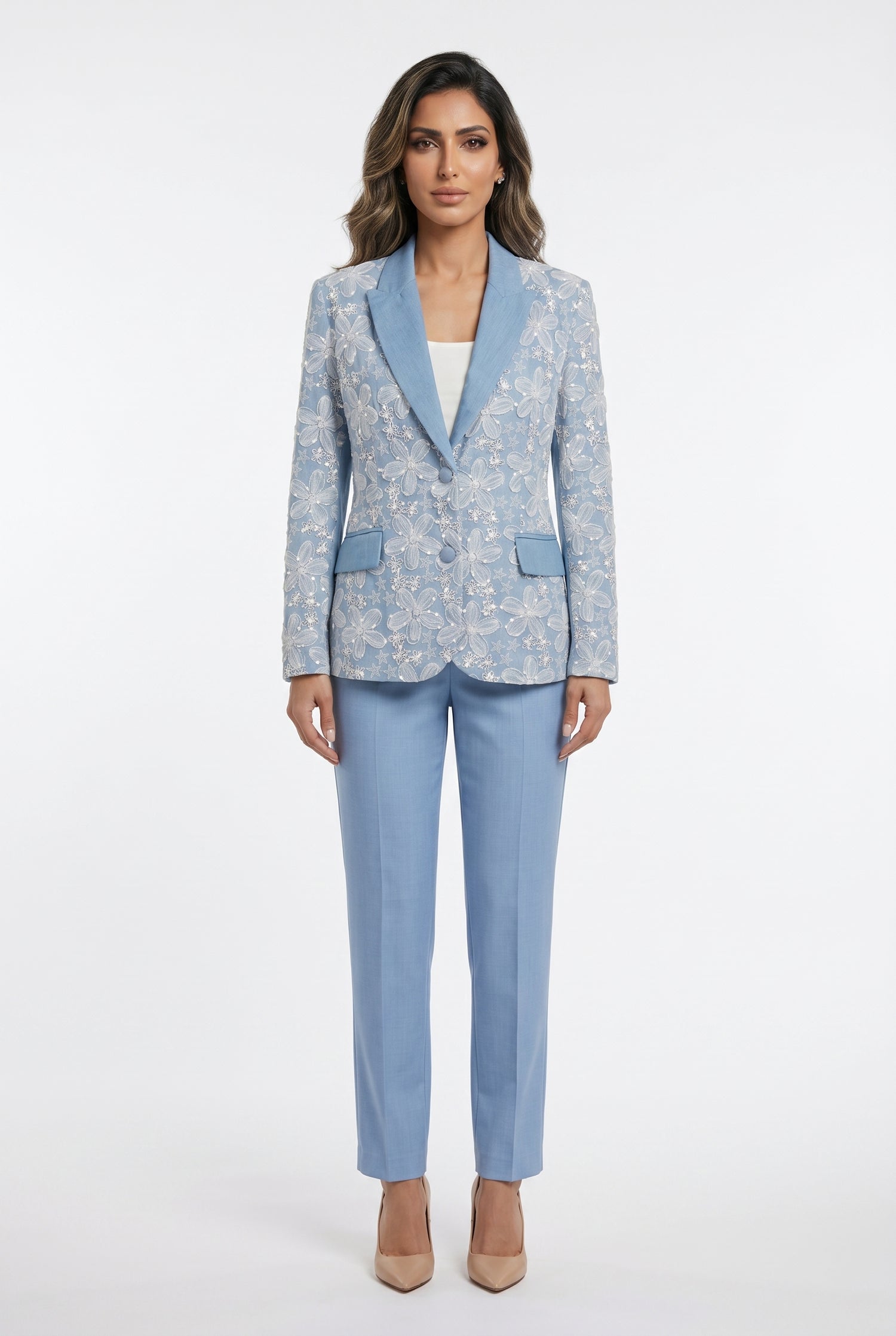 Floral Embroidered Tailored Blazer Dara