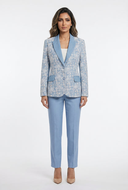 Floral Embroidered Tailored Blazer Dara