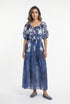 Joyce Floral Print Maxi Kaftan Dress - Brown Loft