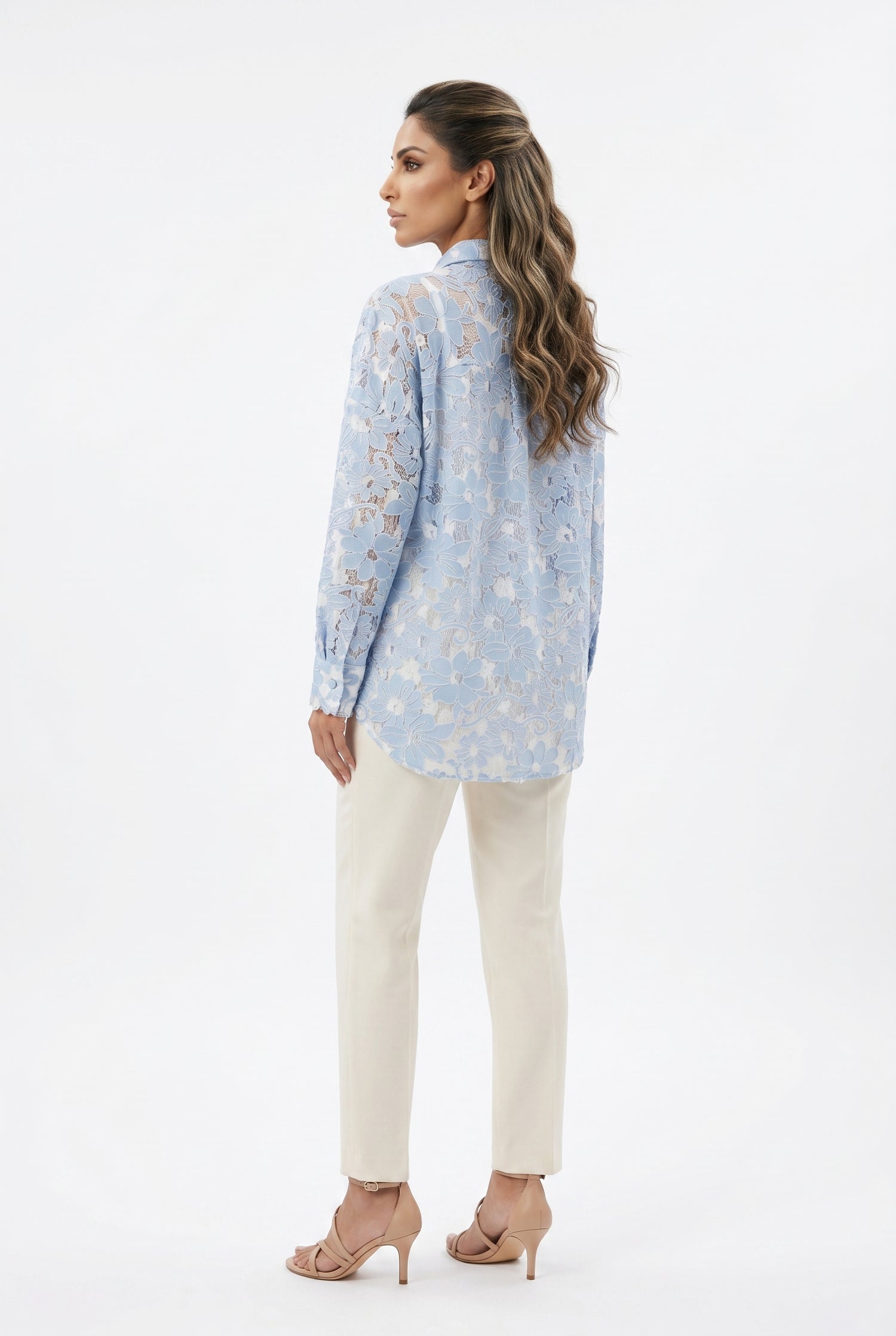 Lyra Floral Lace Oversized Shirt