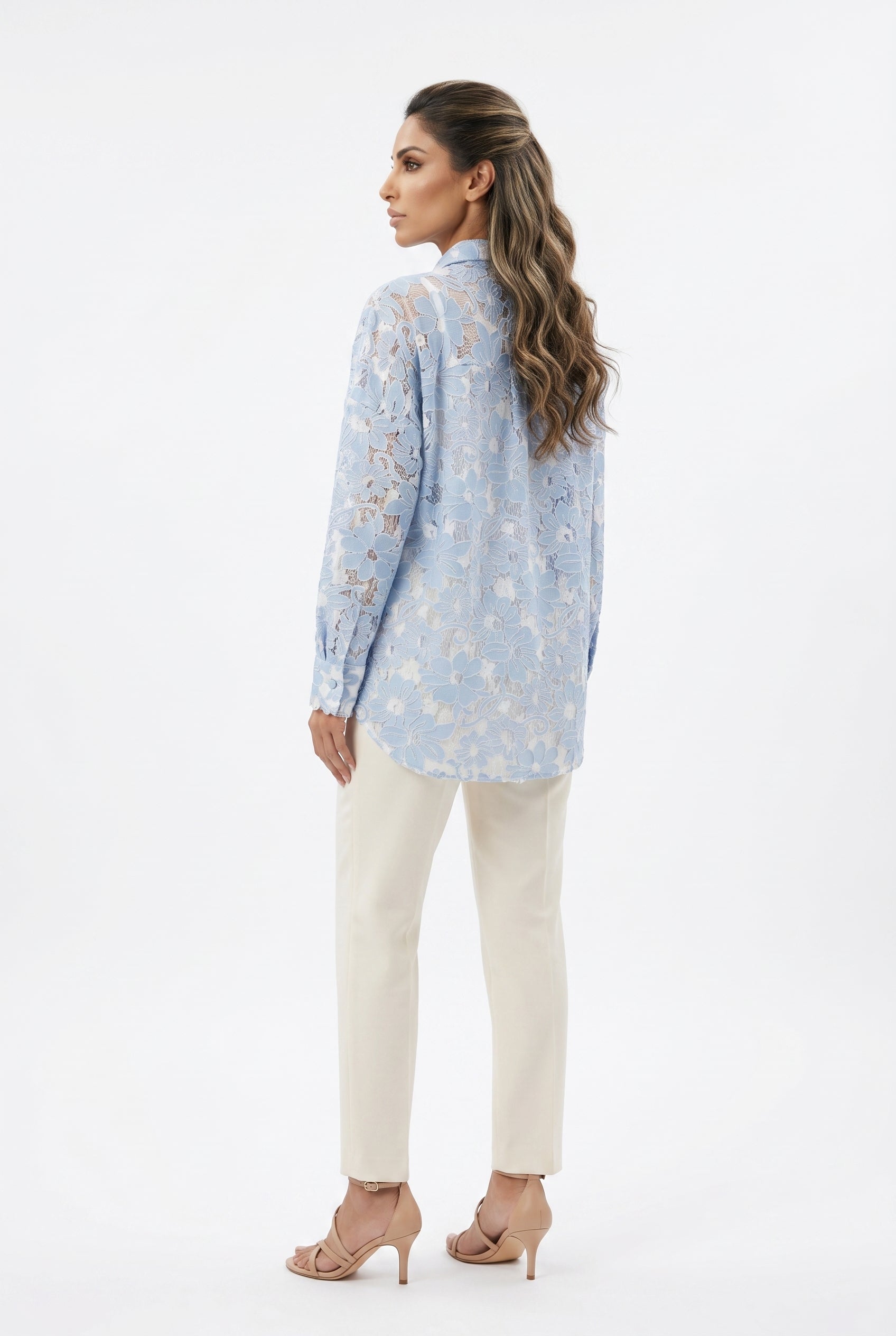 Lyra Floral Lace Oversized Shirt