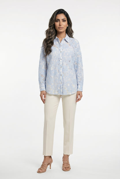 Lyra Floral Lace Oversized Shirt