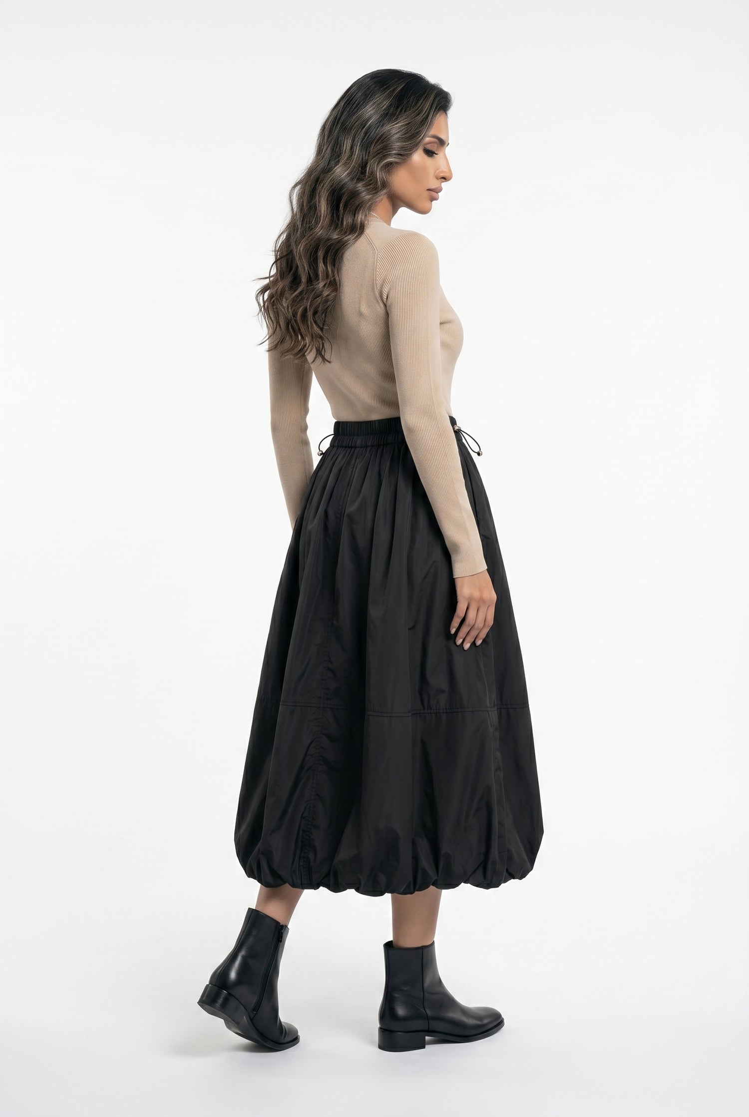 CW2413 Balloon Skirt - Brown Loft