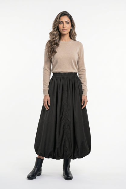 CW2413 Balloon Skirt - Brown Loft