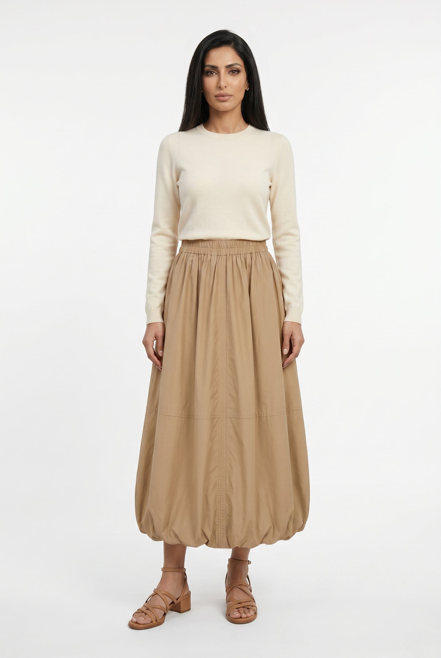 CW2413 Balloon Skirt - Brown Loft