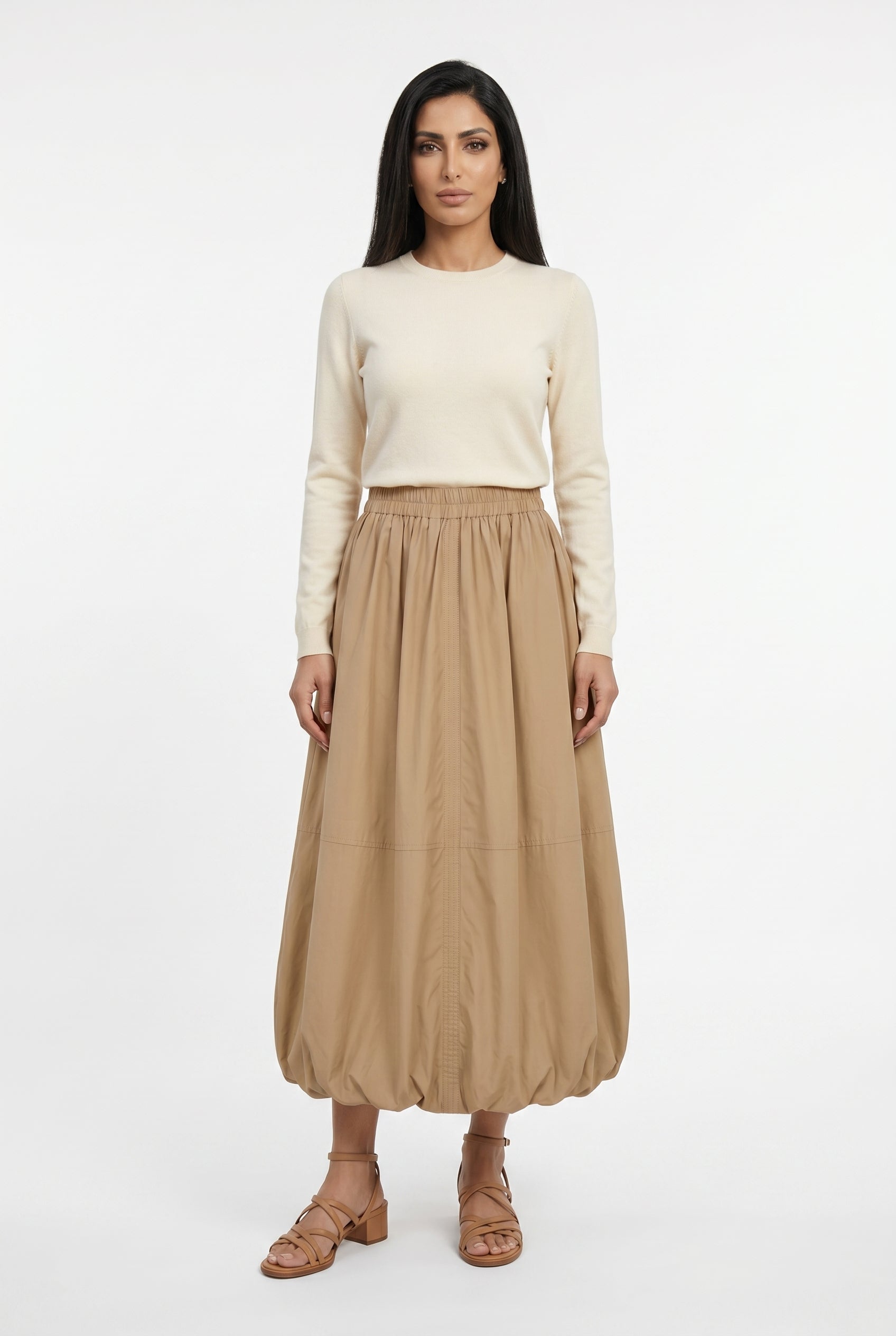 CW2413 Balloon Skirt - Brown Loft