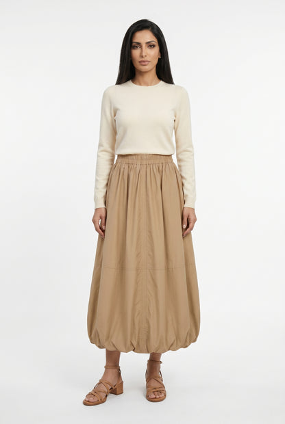 CW2413 Balloon Skirt - Brown Loft