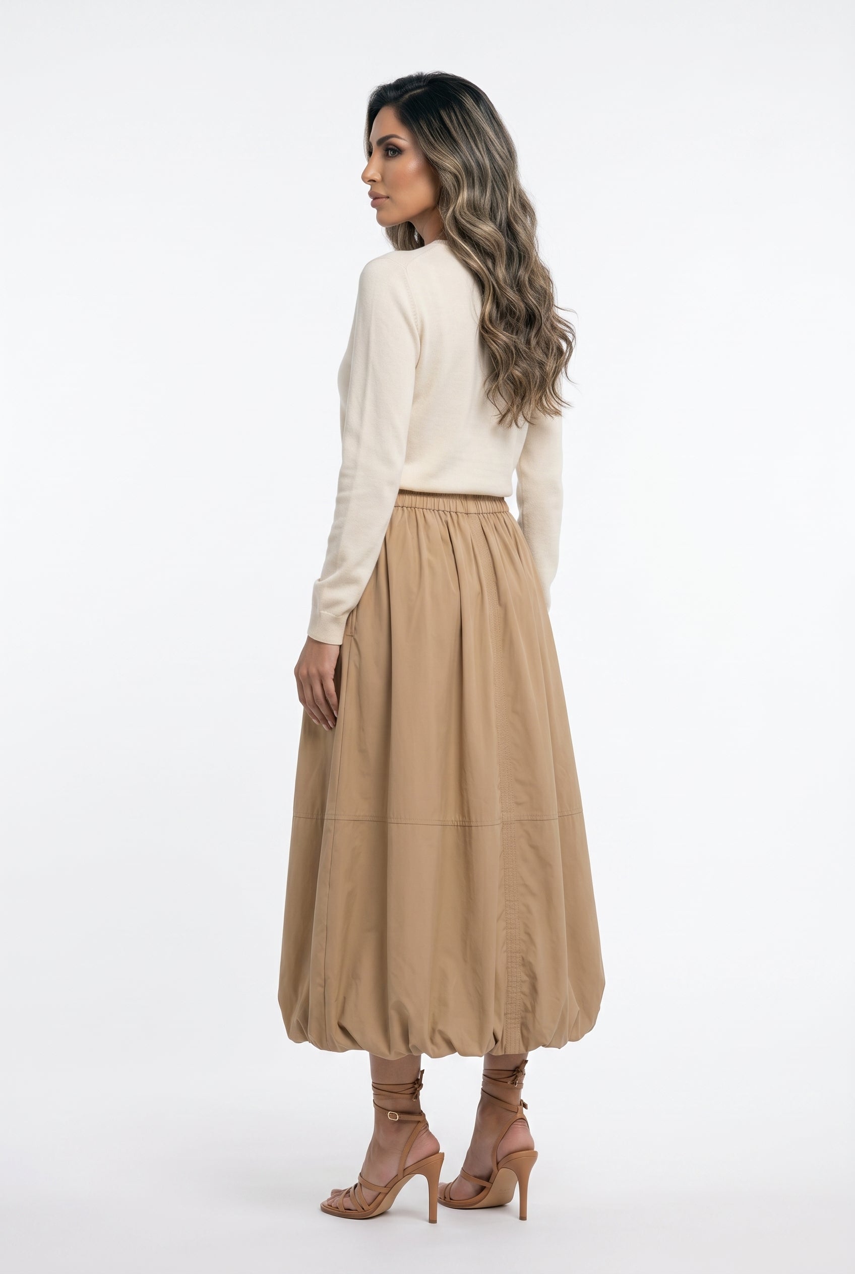CW2413 Balloon Skirt - Brown Loft