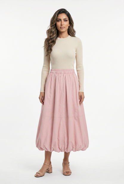 CW2413 Balloon Skirt - Brown Loft