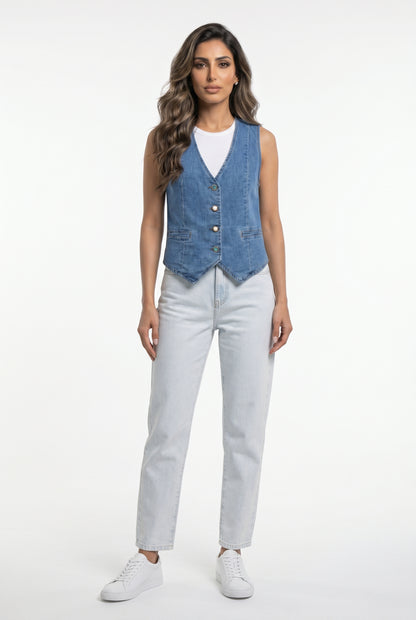 Classic Blue Denim Vest SD9215