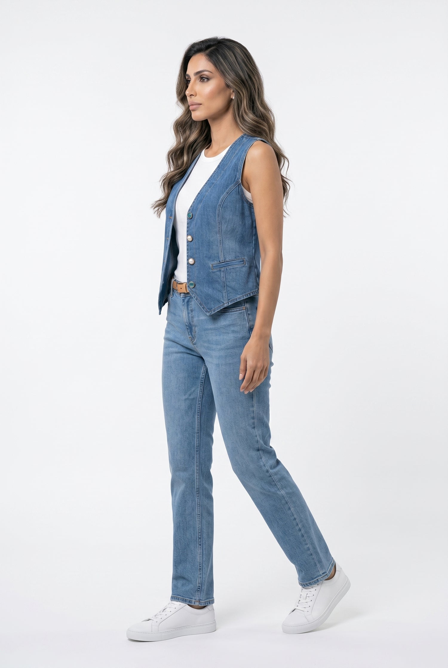 Classic Blue Denim Vest SD9215