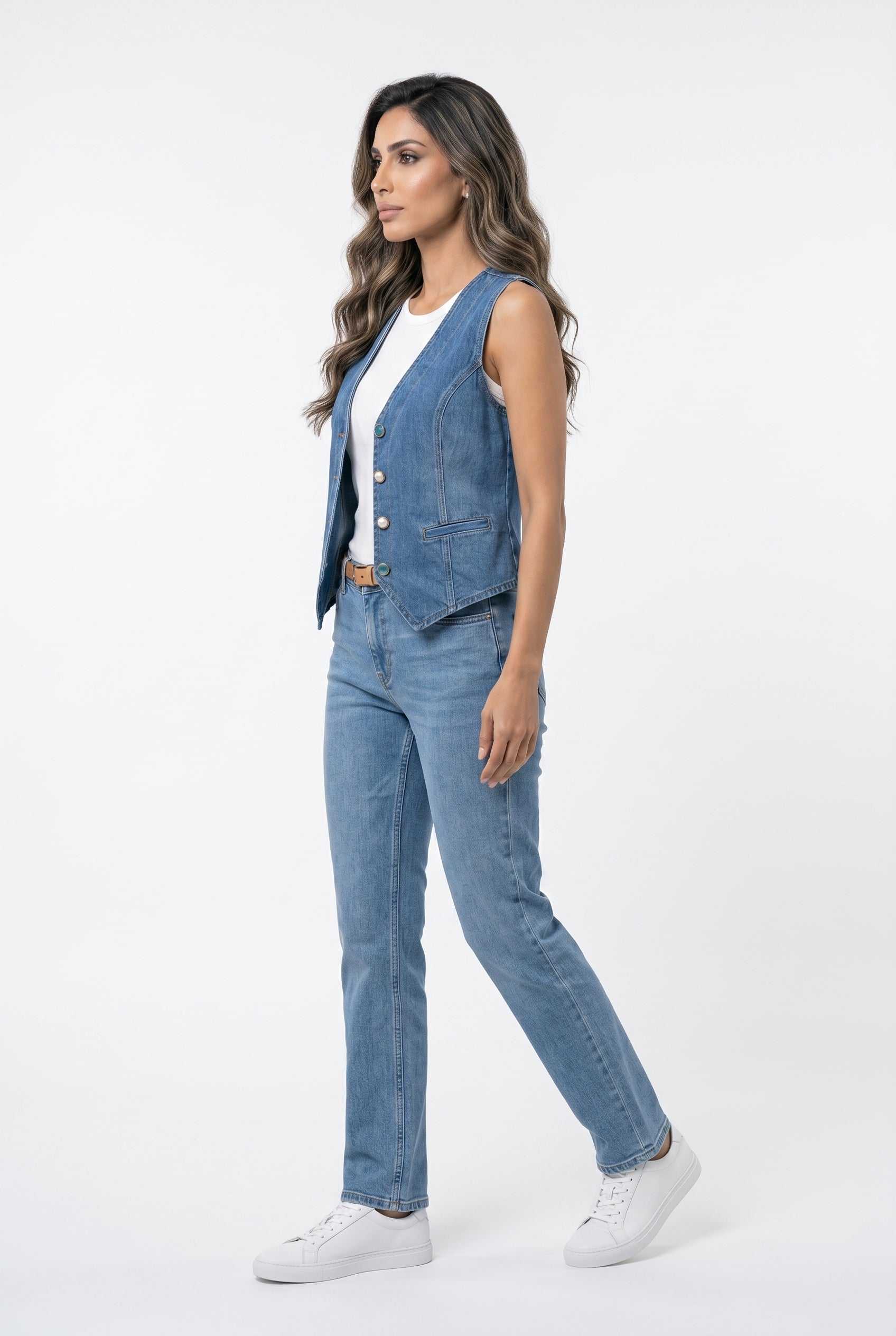 Classic Blue Denim Vest SD9215