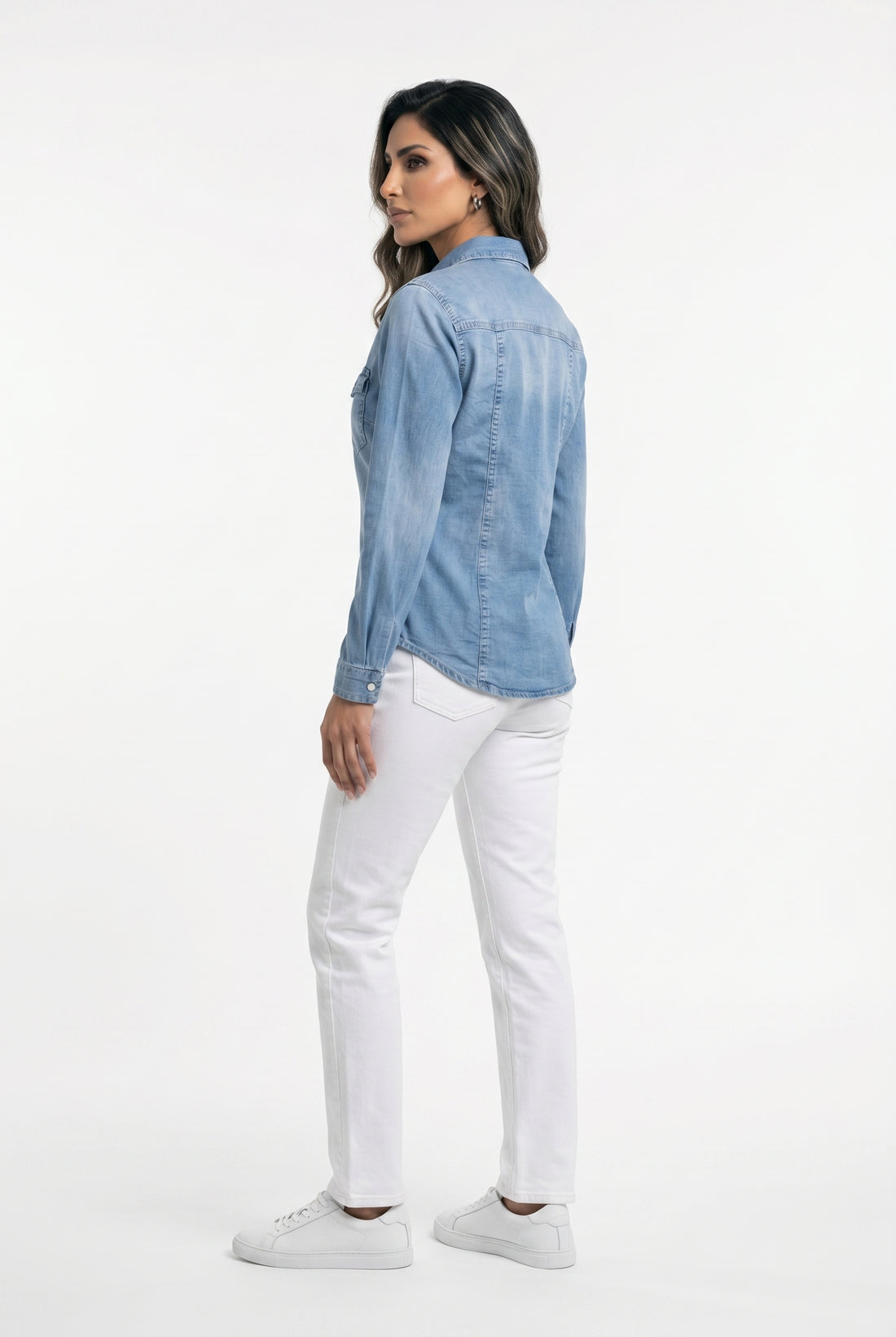 Classic Light Wash Denim Shirt SD9186