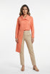 Asymmetrical Longline White Shirt 26SS-BZ352 - Brown Loft