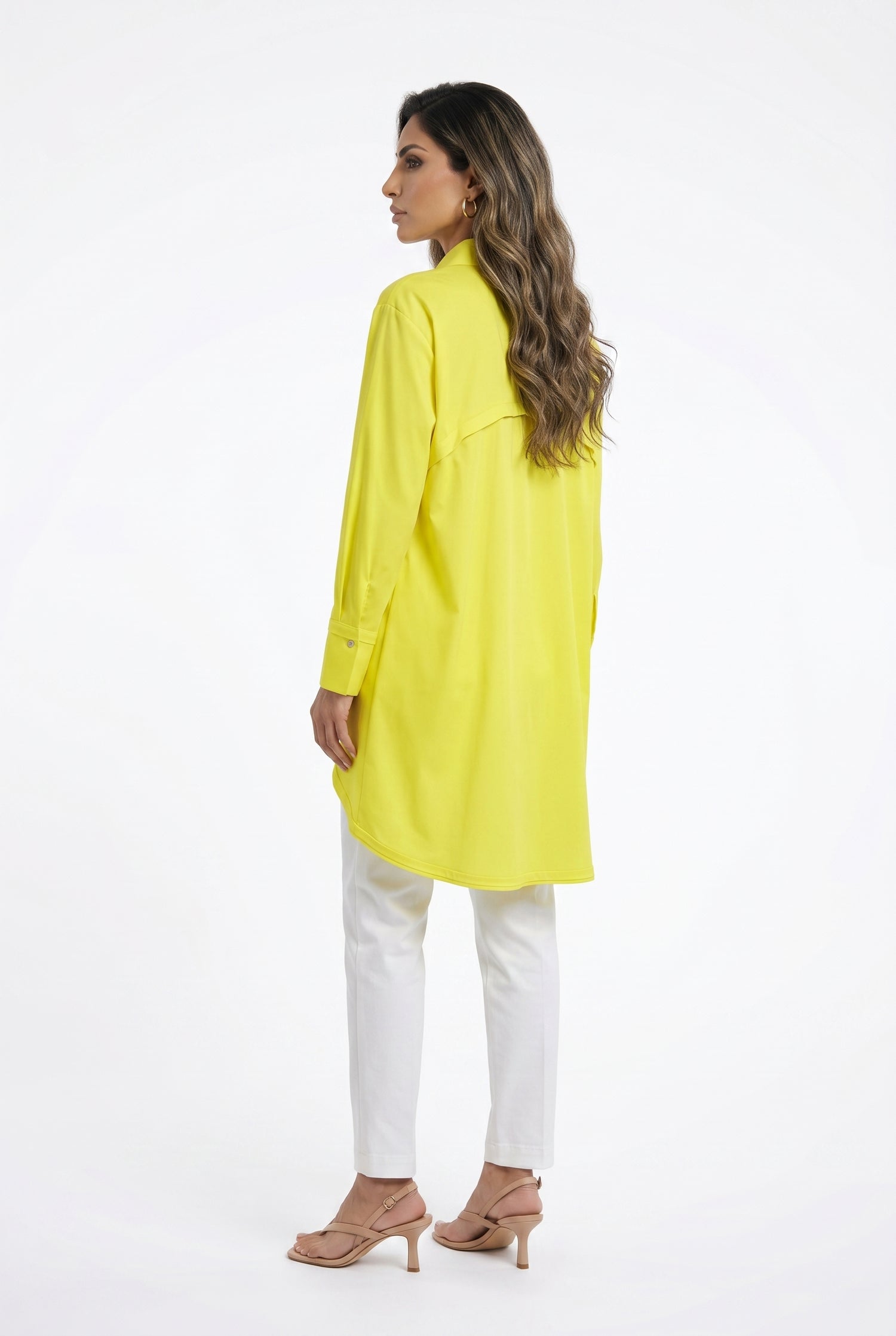 Oversized High Low Shirt 26SS-BZ321 - Brown Loft