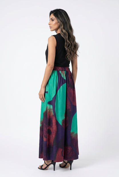 26SS-BZ3129 High Waisted Wide Leg Pants - Brown Loft
