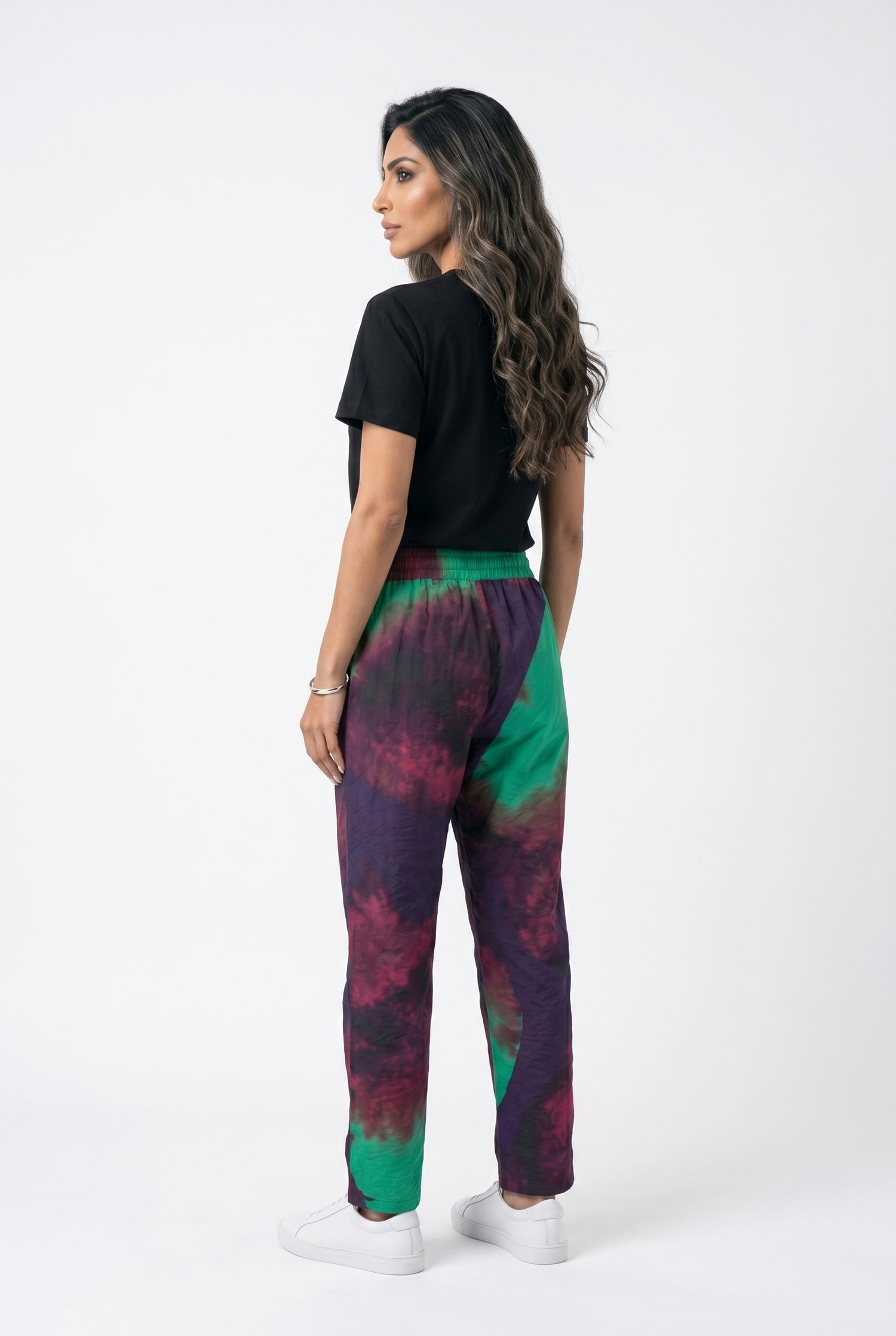 26SS-BZ3176 Abstract Multicolor Relaxed Pants - Brown Loft