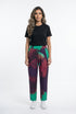 26SS-BZ3176 Abstract Multicolor Relaxed Pants - Brown Loft
