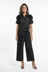 26SS-BK8015/8614 Classic Collared Shirt & High Waist Pants Set - Brown Loft