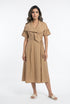 Trench Style Wrap Midi Dress 26SS-BZ2144 - Brown Loft