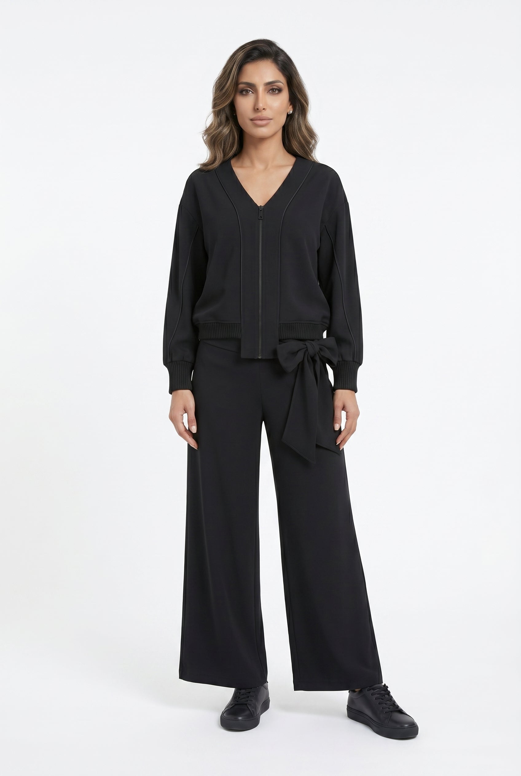 26SS-BZ3170 Wide Leg Culotte Pants - Brown Loft