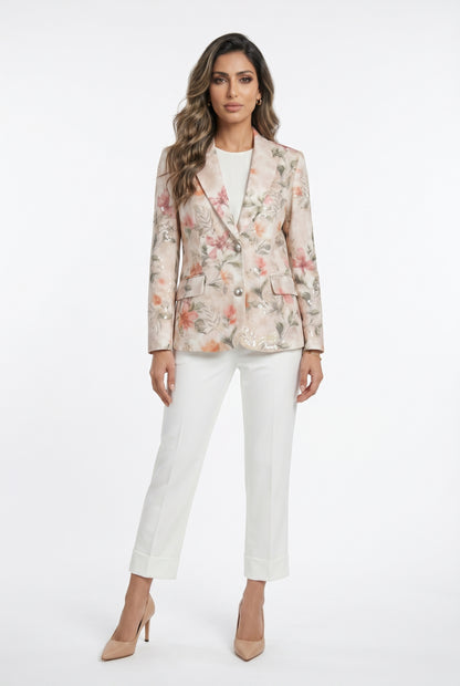 Floral Print Embroidery Jacket Amelie