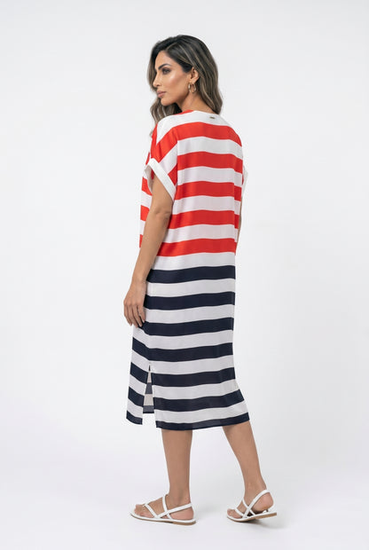 Stripe Long Dress LS2616013