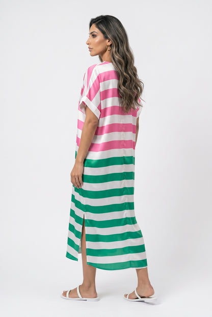 Stripe Long Dress LS2616013