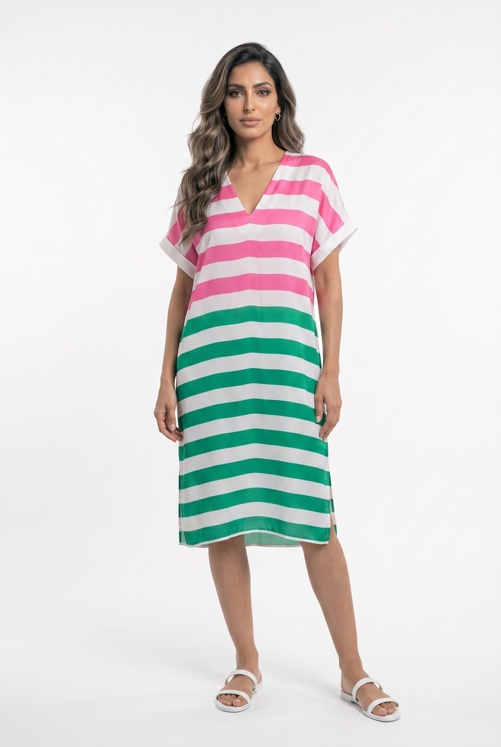 Stripe Long Dress LS2616013
