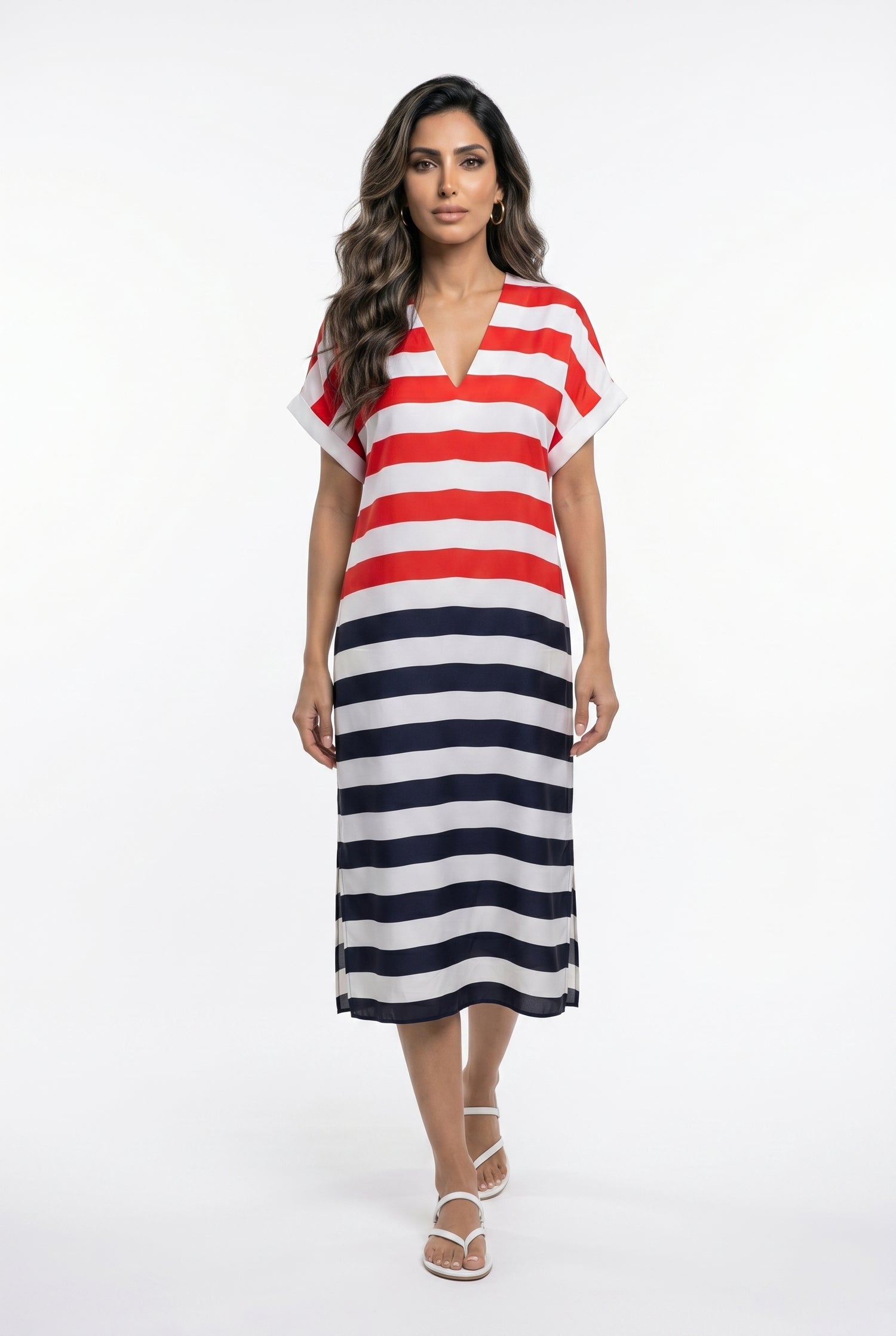 Stripe Long Dress LS2616013