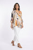 26SS-BZ324 Abstract Print Shirt - Brown Loft