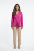 26SS-BZ351 Drape Neck Collared Top - Brown Loft
